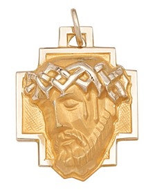 Christ Head Pendant in 14k Yellow Gold