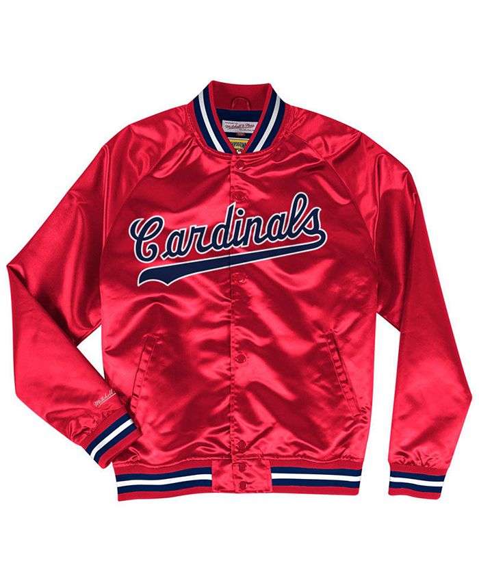 St. Louis Cardinals Mitchell & Ness Satin Full-Snap Jacket - Red
