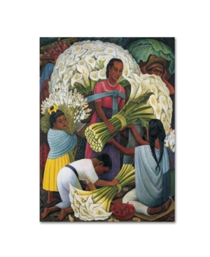 Trademark Global Diego Rivera 'the Flower Vendor' Canvas Art In Multi