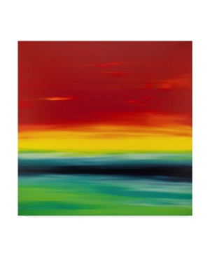 Trademark Global Hilary Winfield 'island Sky Red' Canvas Art In Multi