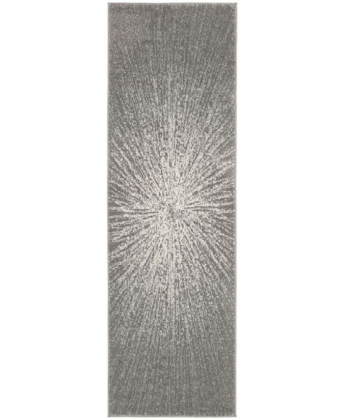 Safavieh Evoke Dark Grey and Ivory 2'2" x 7' Runner Area Rug Macy's