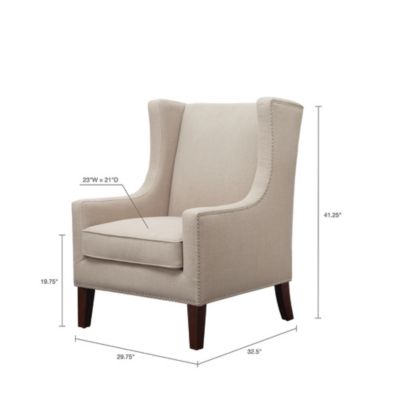 Madison Park Barton Fabric Accent Chair with Nailheads