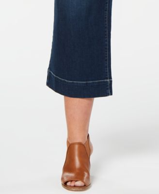 Style & Co Plus Size Wide-Leg Capri Jeans, Created for Macy's