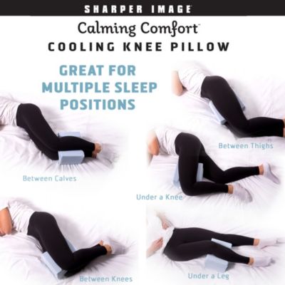 Sharper Image Calming Comfort Charcoal Infused Cooling Knee Pillow