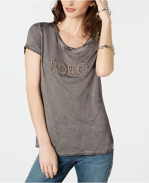Inc Embellished Love T Shirt Created For Macy S