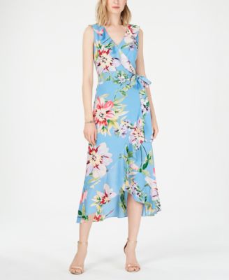 Vince Camuto - Floral Faux-Wrap Dress
