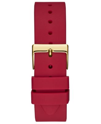 Women's Red Silicone Strap Watch 40mm