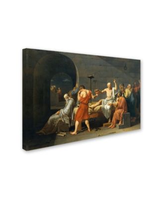 Trademark Global David 'The Death Of Socrates' Canvas Art - 19" x 12" x 2"