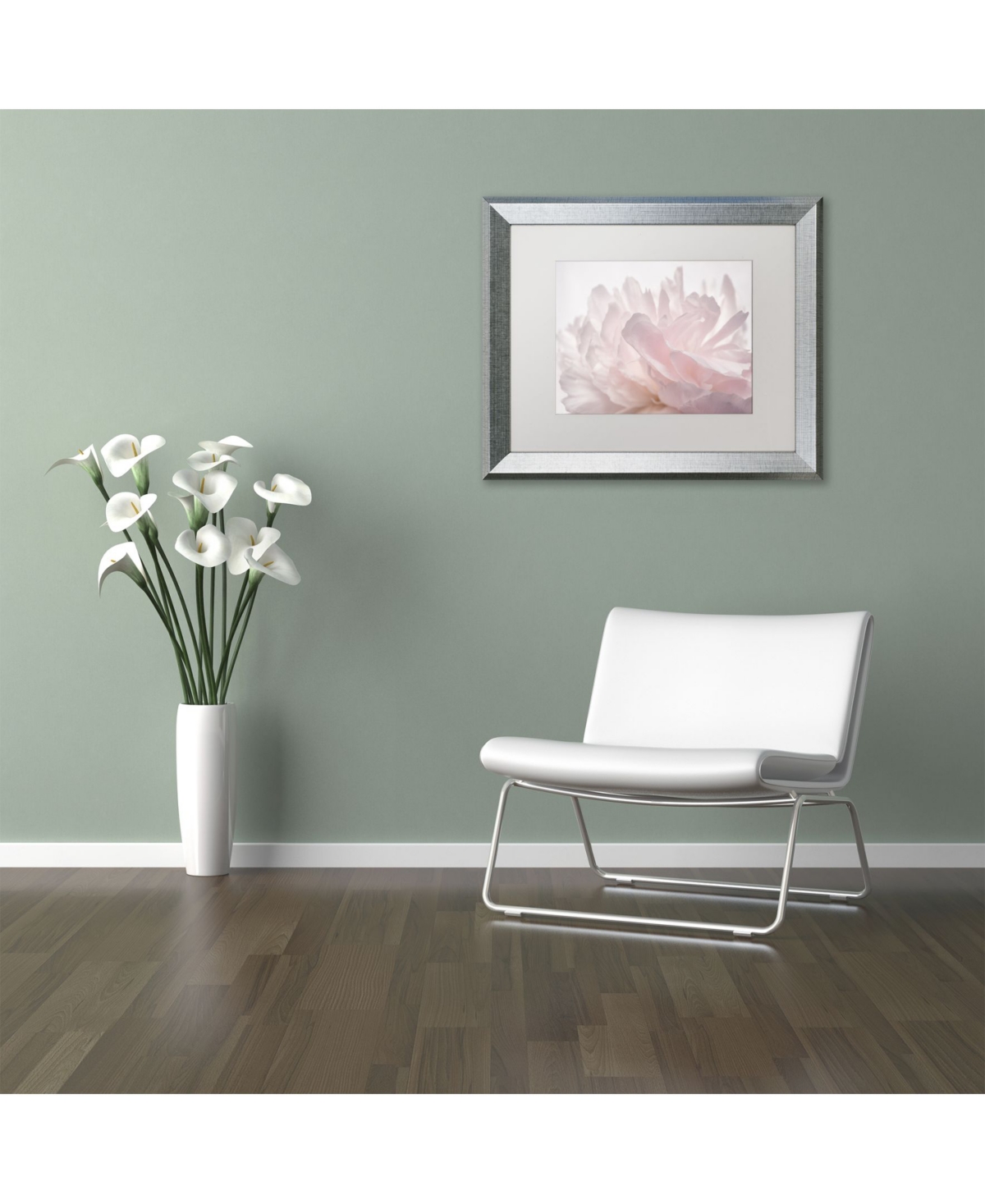 Cora Niele 'Pink Peony Petals V' Matted Framed Art - 0.5