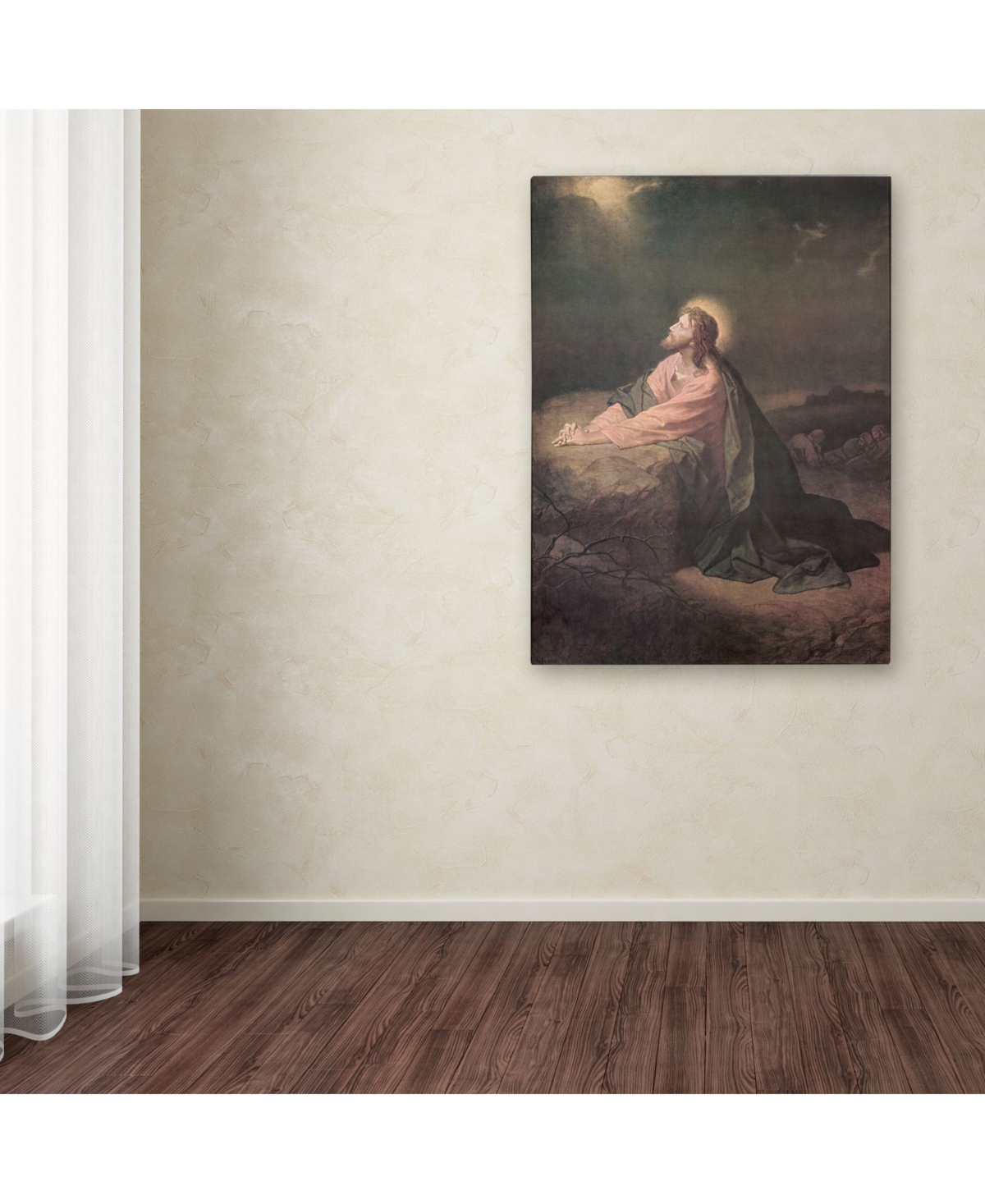 Heinrich Hofmann 'Christ in the Garden of Gethsemane' Canvas Art - 2