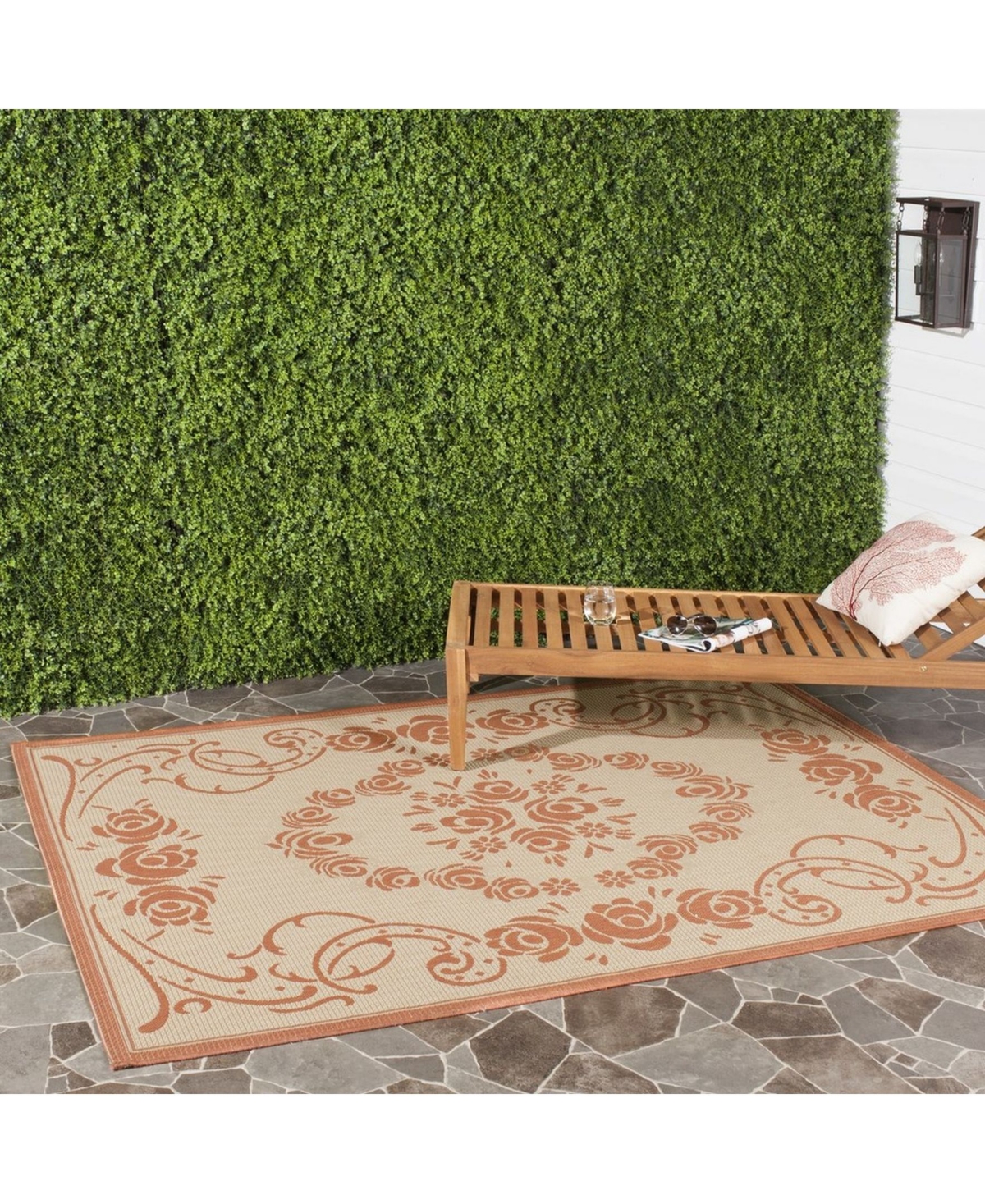 Safavieh Courtyard CY1893 Natural and Terra 5'3