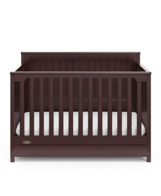 Hadley 5-in-1 Convertible Crib with Drawer (White) –Crib with Drawer Combo