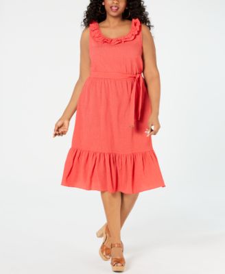 macys plus size midi dresses