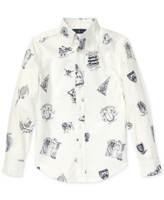 ralph lauren cotton oxford big shirt