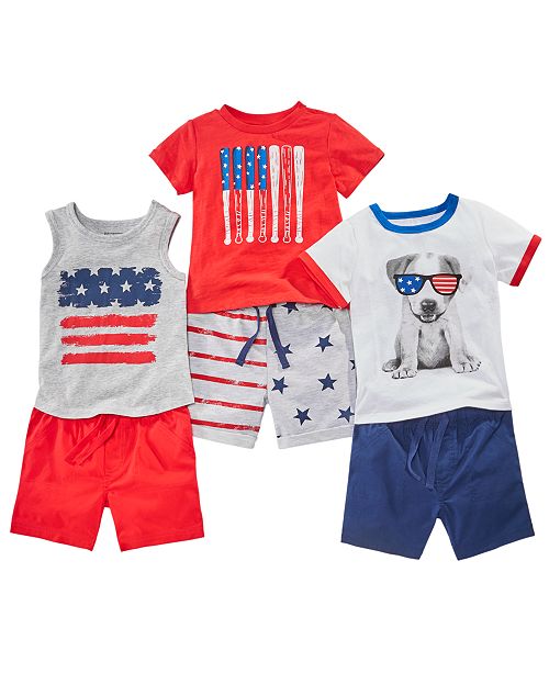 First Impressions Toddler Boys Red White Blue T Shirt Shorts