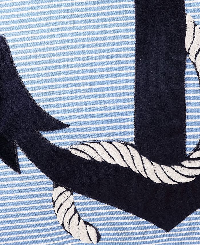 VCNY Home Anchor Embroidered 18x18 Pillow Macy's