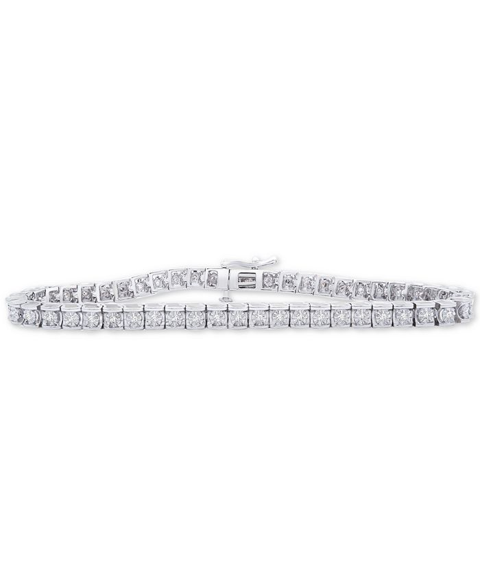 Macy's Diamond Tennis Bracelet (1/2 ct. t.w.) in Sterling Silver Macy's