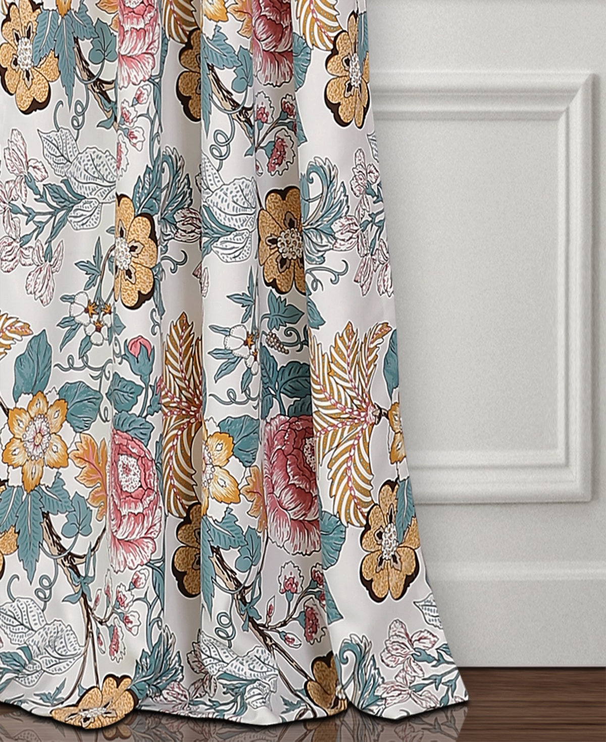 Sydney Floral 52" x 95" Curtain Set