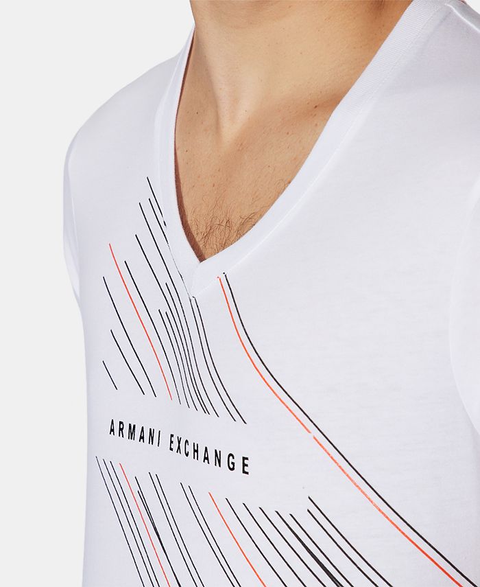 A|X Armani Exchange Men's Slim-Fit V-Neck Graphic T-Shirt - Macy's