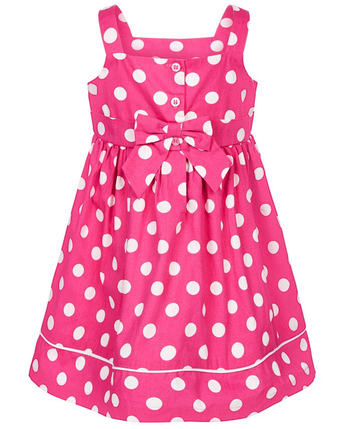 Blueberi Boulevard Toddler Girls Dot-Print Cotton Dress - Macy's