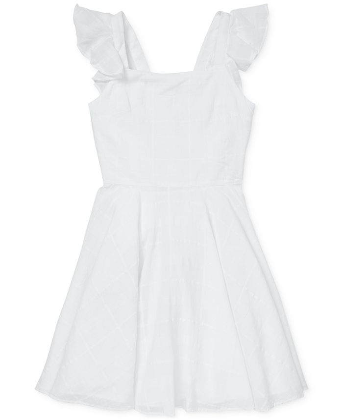 Polo Ralph Lauren Big Girls Windowpane Cotton Dress - Macy's