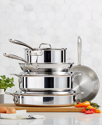 All-Clad D3 Compact 8-Piece Cookware Set, Created for Macy's - Macy's