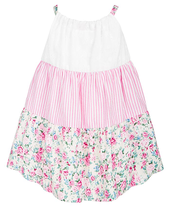 Bonnie Baby Baby Girls Tiered Floral-Print Sundress - Macy's