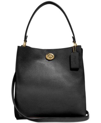 COACH Polished Pebble Leather Charlie Bucket Crossbody Macy s