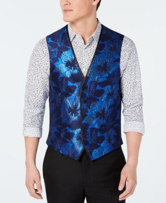 INC International Concepts - Men's Slim-Fit Floral Jacquard Vest