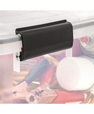 19qt WEATHERPRO Airtight Plastic Storage Bin with Lid and Seal and Secure Latching Buckles