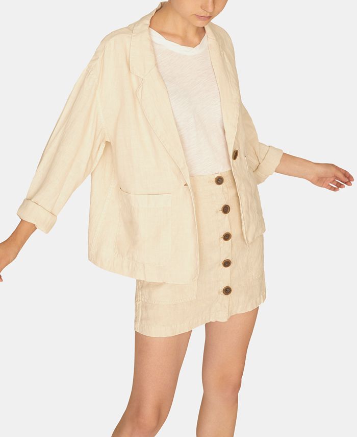 Sanctuary Sunrise Linen Solid Blazer Macy s