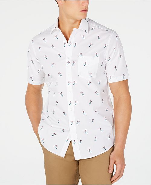 Club Room Men S Mermaid Print Shirt Created For Macy S Reviews
