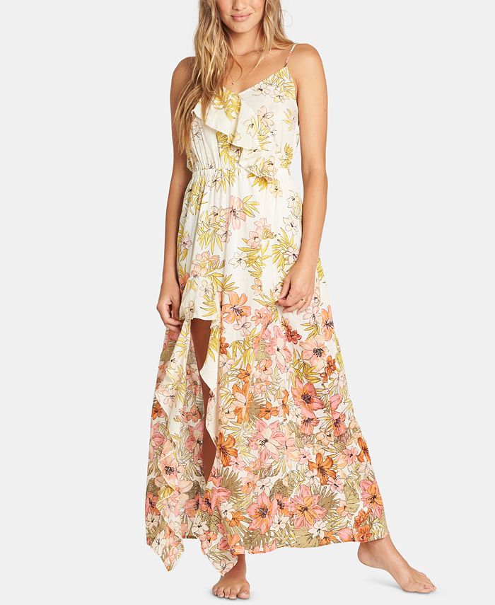 Billabong Juniors Hot Nights Cotton Ruffled Maxi Dress Macy s