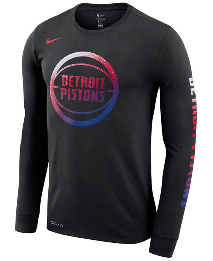 Nike Men's Detroit Pistons Dry Mezzo Logo Long Sleeve T-Shirt - Macy's