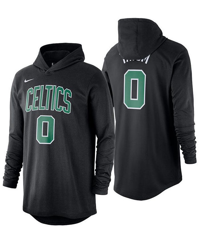 Men's Boston Celtics Jayson Tatum Jordan Brand Black Name & Number Fleece  Crew Sweatshirt