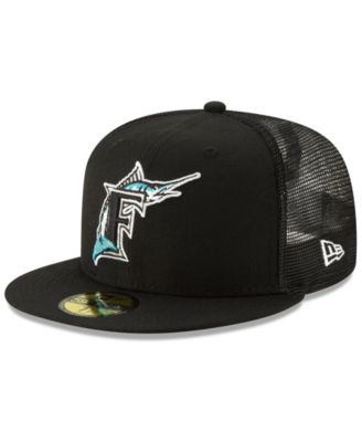 marlins fitted hats new era