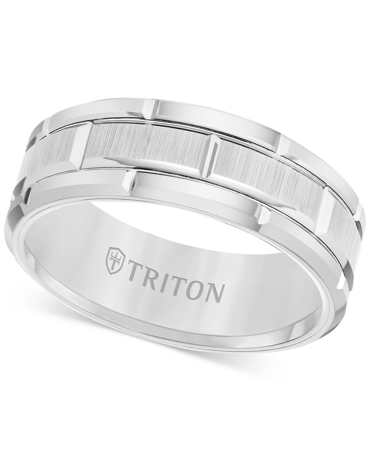 Diagonal Cut Center  Wedding Band Size 8MM Tungsten Carbide Ring Details about   TRITON 