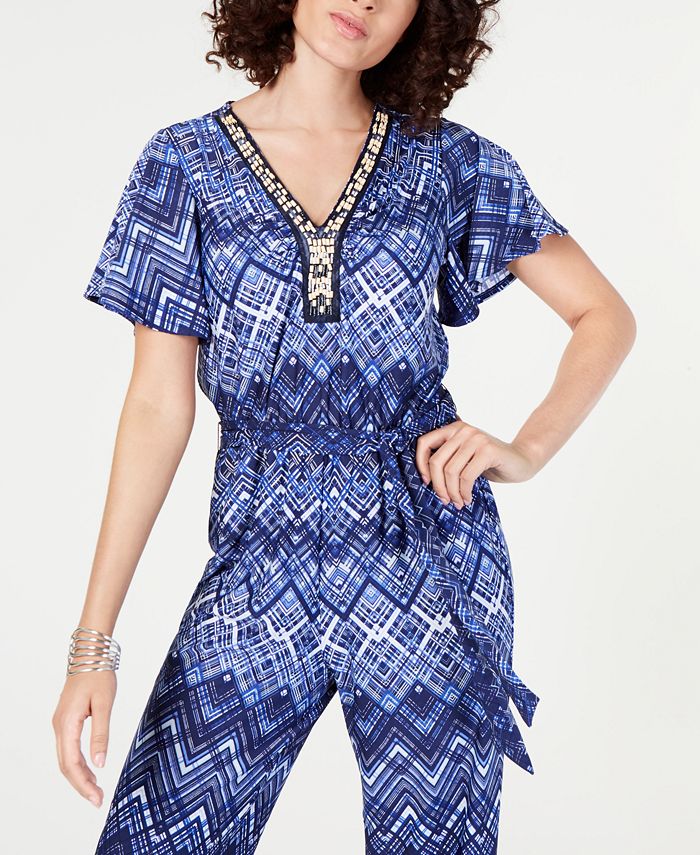 flutter sleeve jumpsuit