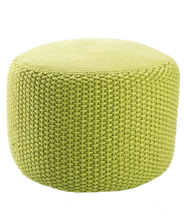 Jaipur Living Viridis Green Solid Square Indoor/ Outdoor Pouf Macy's