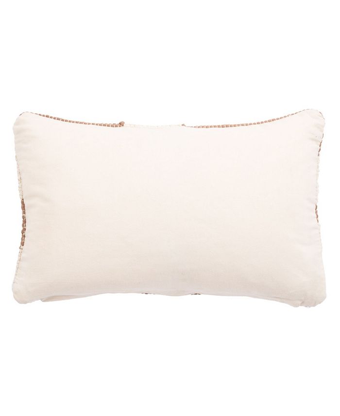 Jaipur Living Nikki Chu By Tanis Cream/Pink Geometric Poly Throw Pillow