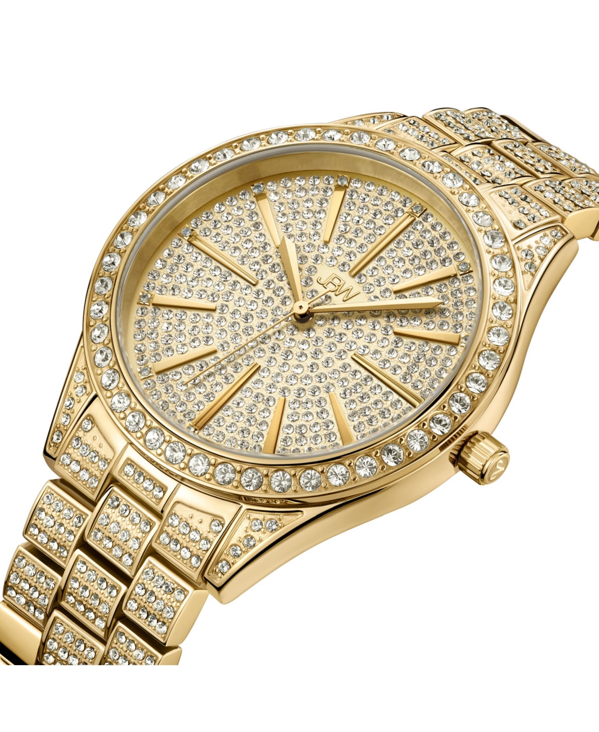 Jbw Women's Cristal Diamond (1/8 ct.t.w.) 18kPlated Stainless Steel Watch - Gold