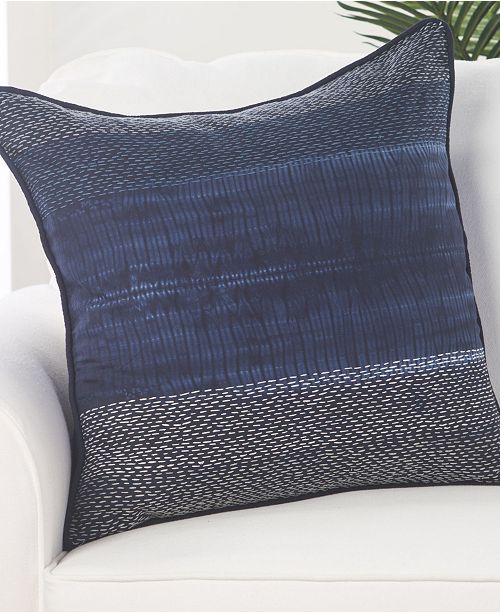 Jaipur Living Lapis Navy Blue Stripe Poly Throw Pillow 20