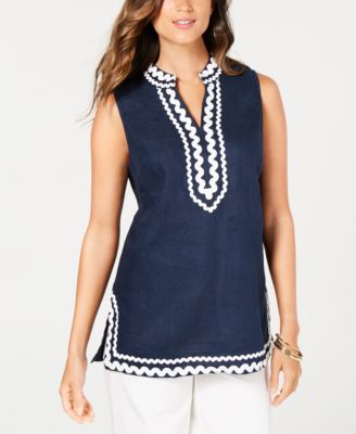 Charter Club - Petite Ric-Rac-Trim Top