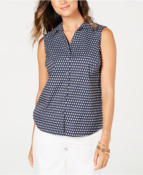 Charter Club Petite Sailboat Print Shirt Created For Macy S