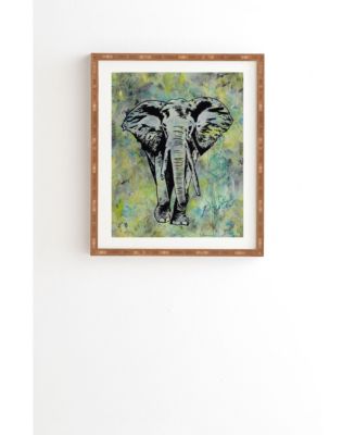 Giraffe and Elephant Framed Wall Art, Set of 2, Safari Home Accent
