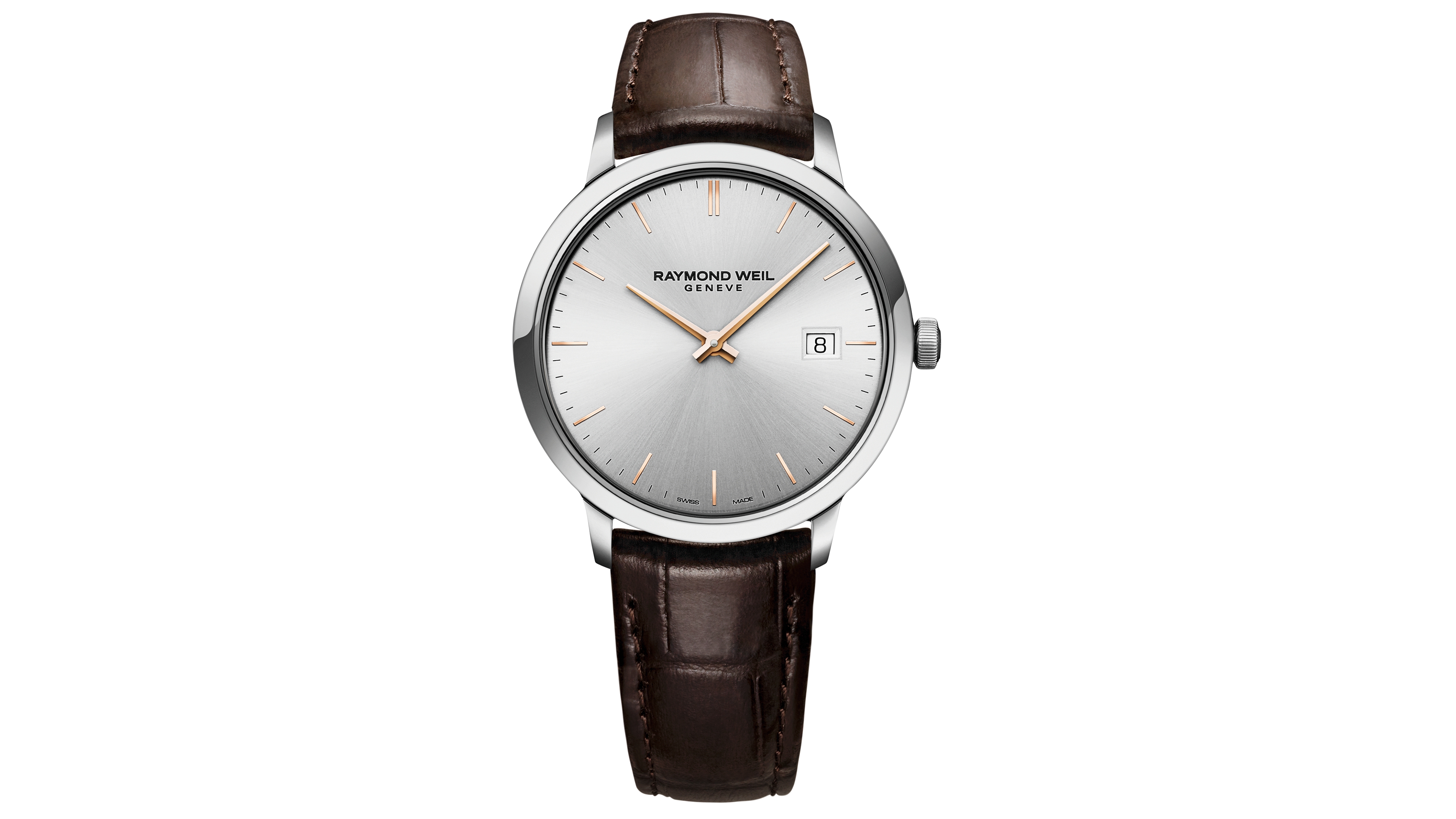 Raymond Weil Men's Swiss Toccata Brown Leather Strap Watch 39mm