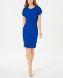 Petite Tulip-Sleeve Sheath Dress