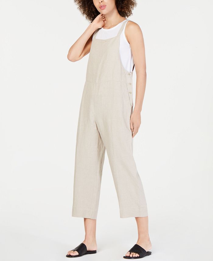 Eileen Fisher Organic Cotton Cropped Jumpsuit Regular Petite