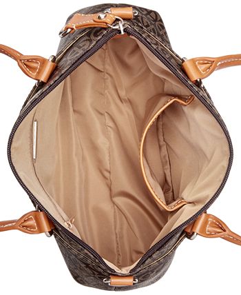 Giani Bernini Block Signature Mini Satchel - Brown Signature/Silver main image 0