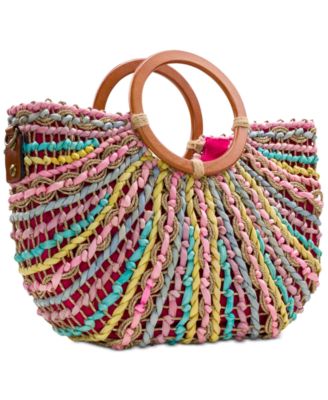Patricia Nash Lesa Multicolor Straw Bag